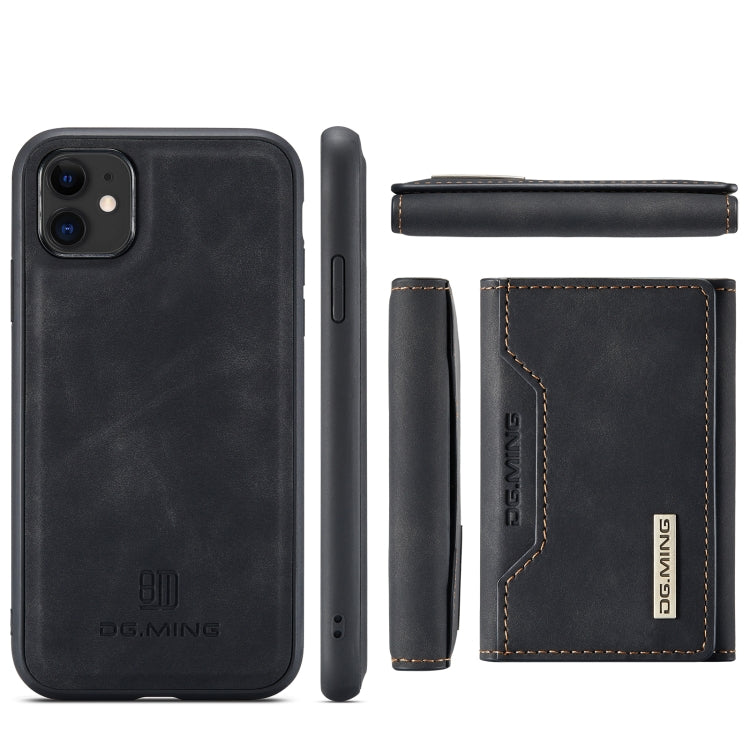 DG.MING M2 Series 3-Fold Multi Card Bag Back Cover Shockproof Case with Wallet & Holder Function For iPhone 11(Black) - HoMEdemic™ 