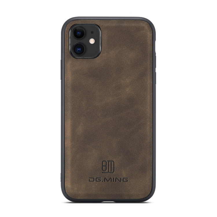 DG.MING M2 Series 3-Fold Multi Card Bag Back Cover Shockproof Case with Wallet & Holder Function For iPhone 11(Coffee) - HoMEdemic™ 