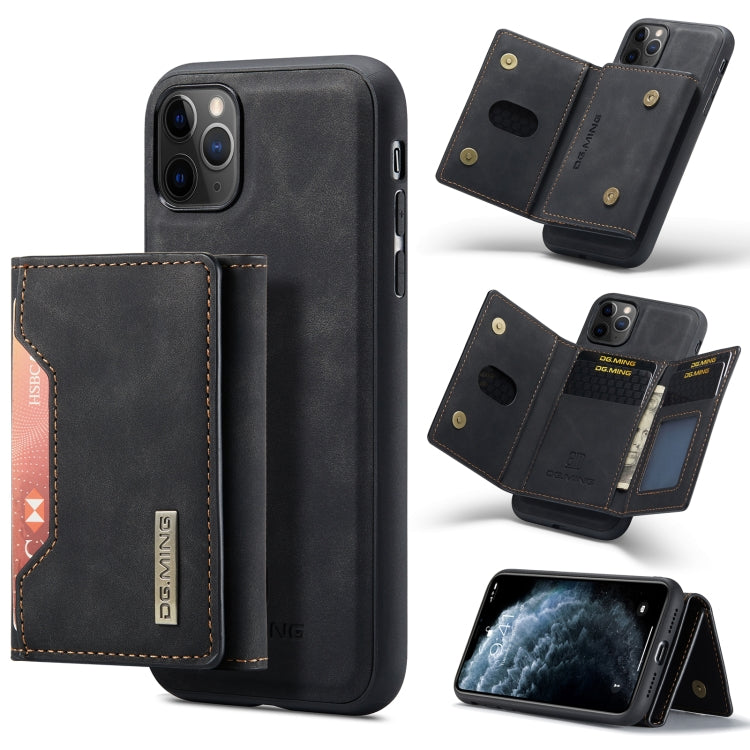 DG.MING M2 Series 3-Fold Multi Card Bag Back Cover Shockproof Case with Wallet & Holder Function For iPhone 11 Pro Max(Black) - HoMEdemic™ 