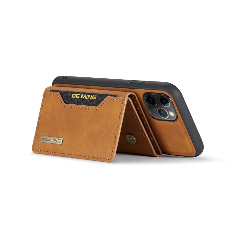 DG.MING M2 Series 3-Fold Multi Card Bag Back Cover Shockproof Case with Wallet & Holder Function For iPhone 11 Pro Max(Brown) - HoMEdemic™ 
