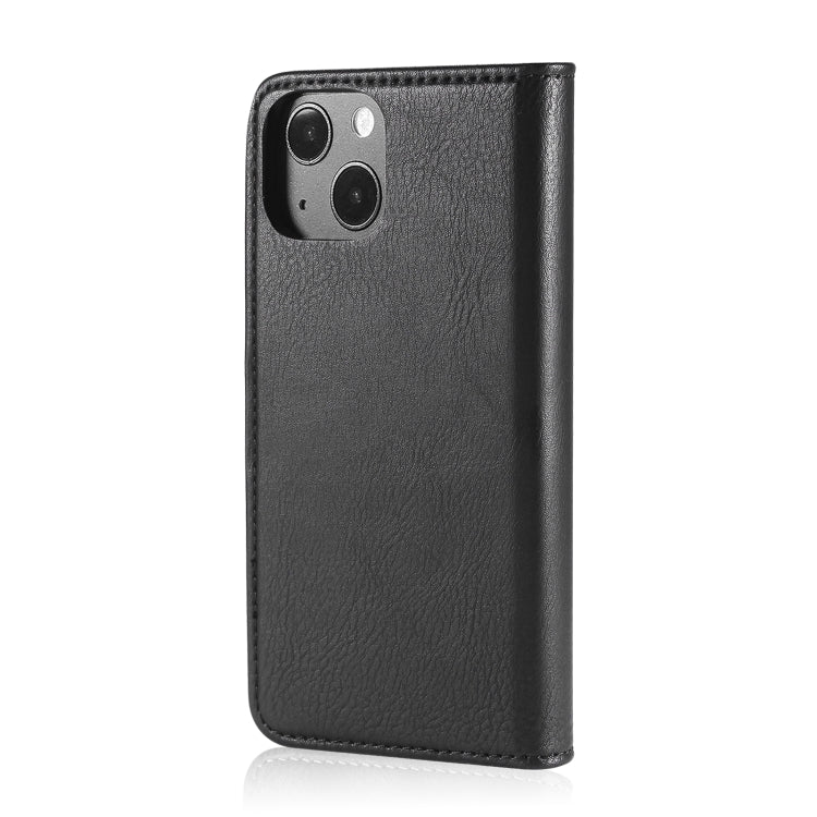 For iPhone 13 DG.MING Crazy Horse Texture Flip Detachable Magnetic Leather Case with Holder & Card Slots & Wallet(Black) - HoMEdemic™ 