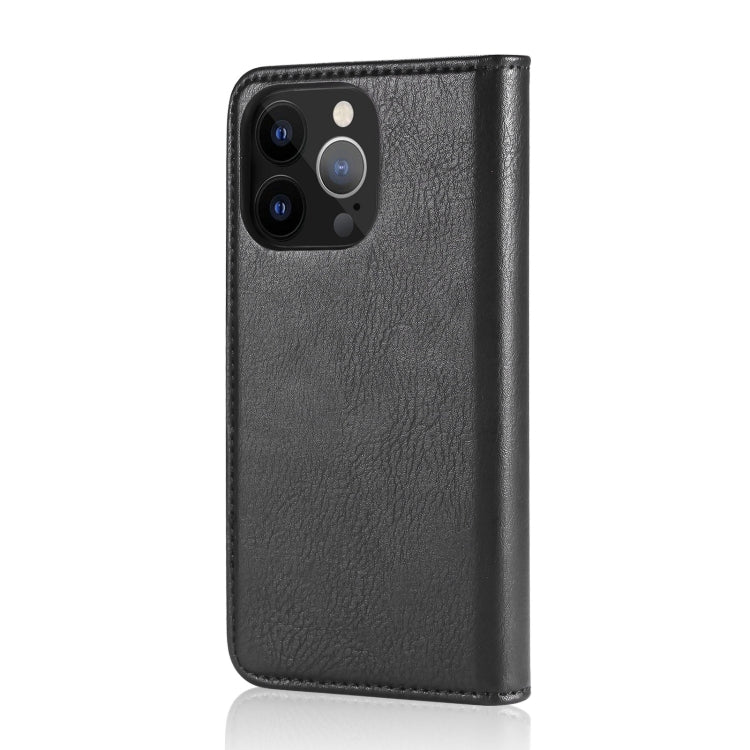 For iPhone 13 Pro DG.MING Crazy Horse Texture Flip Detachable Magnetic Leather Case with Holder & Card Slots & Wallet (Black) - HoMEdemic™ 
