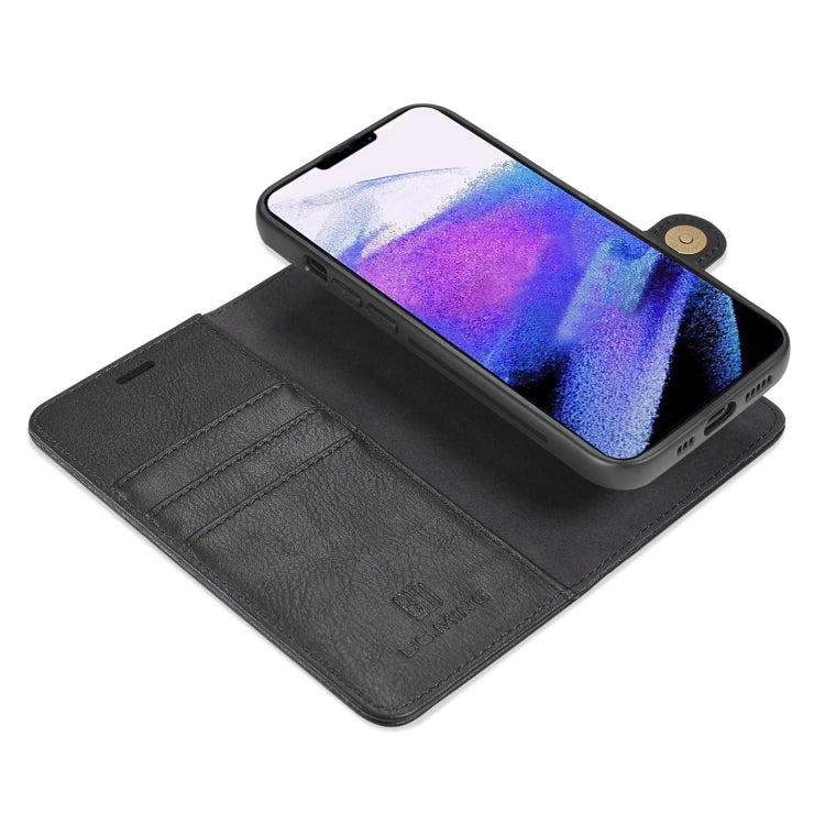 For iPhone 13 Pro DG.MING Crazy Horse Texture Flip Detachable Magnetic Leather Case with Holder & Card Slots & Wallet (Black) - HoMEdemic™ 