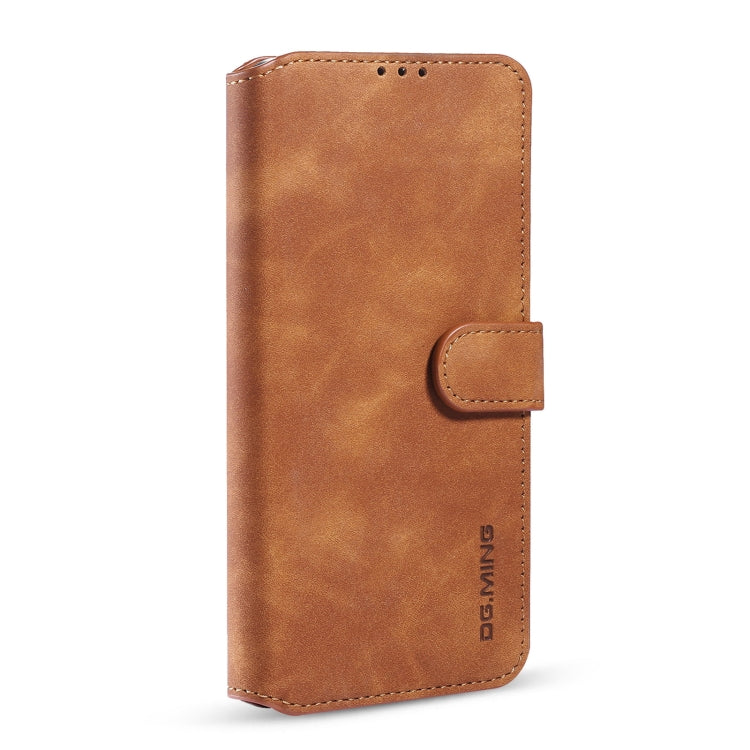 For iPhone 13 Pro DG.MING Retro Oil Side Horizontal Flip Leather Case with Holder & Card Slots & Wallet (Brown) - HoMEdemic™ 
