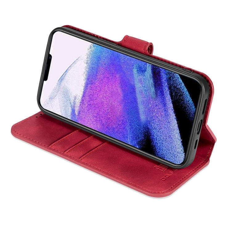 For iPhone 13 Pro DG.MING Retro Oil Side Horizontal Flip Leather Case with Holder & Card Slots & Wallet (Red) - HoMEdemic™ 