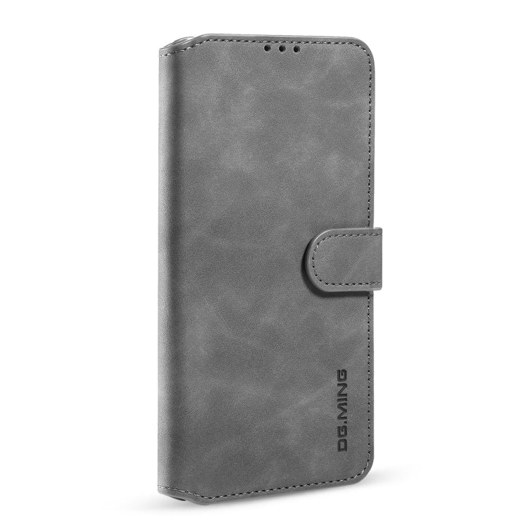 For iPhone 13 Pro DG.MING Retro Oil Side Horizontal Flip Leather Case with Holder & Card Slots & Wallet (Grey) - HoMEdemic™ 
