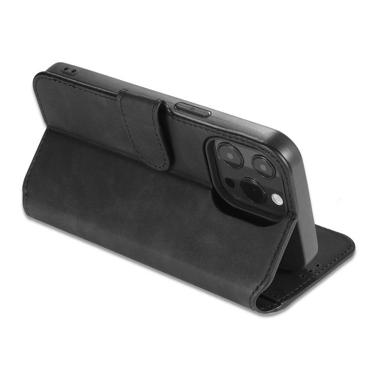 For iPhone 13 Pro DG.MING Retro Oil Side Horizontal Flip Leather Case with Holder & Card Slots & Wallet (Black) - HoMEdemic™ 