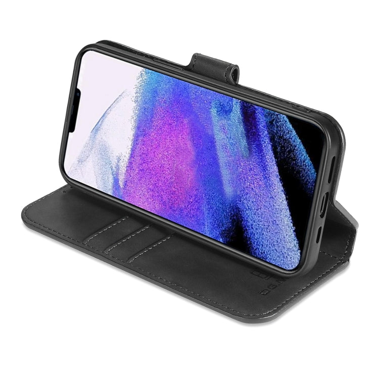 For iPhone 13 Pro DG.MING Retro Oil Side Horizontal Flip Leather Case with Holder & Card Slots & Wallet (Black) - HoMEdemic™ 