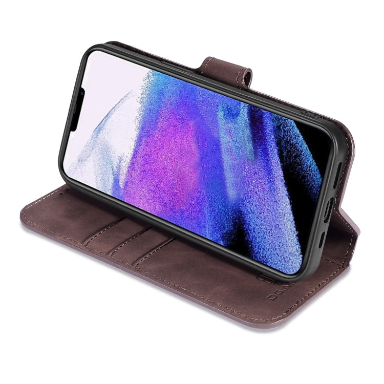 For iPhone 13 Pro DG.MING Retro Oil Side Horizontal Flip Leather Case with Holder & Card Slots & Wallet (Coffee) - HoMEdemic™ 