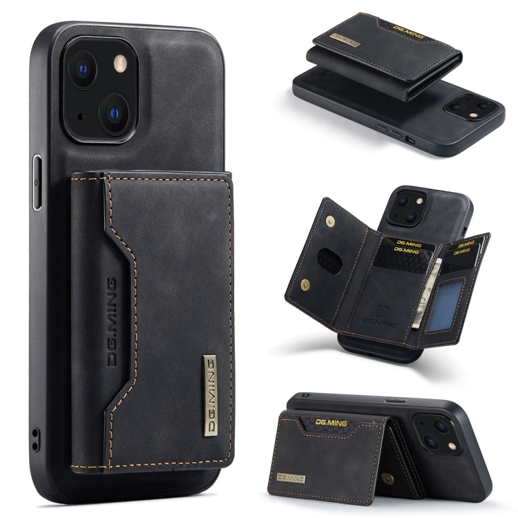For iPhone 13 DG.MING M2 Series 3-Fold Card Bag Shockproof Case with Wallet & Holder Function(Black) - HoMEdemic™ 