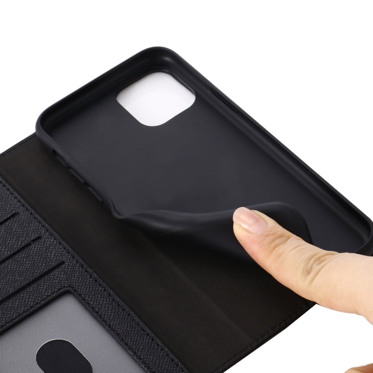 For iPhone 11 GEBEI Top-grain Leather Horizontal Flip Protective Case with Holder & Card Slots & Wallet & Photo Frame(Black) - HoMEdemic™ 