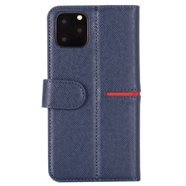 For iPhone 11 GEBEI Top-grain Leather Horizontal Flip Protective Case with Holder & Card Slots & Wallet & Photo Frame(Blue) - HoMEdemic™ 