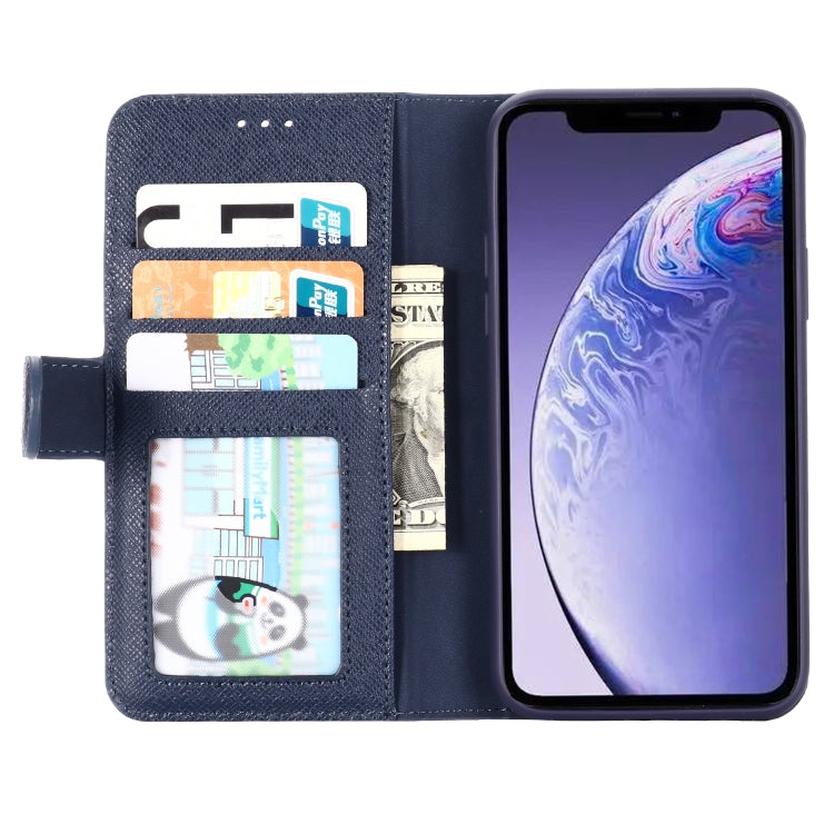 For iPhone 11 GEBEI Top-grain Leather Horizontal Flip Protective Case with Holder & Card Slots & Wallet & Photo Frame(Blue) - HoMEdemic™ 
