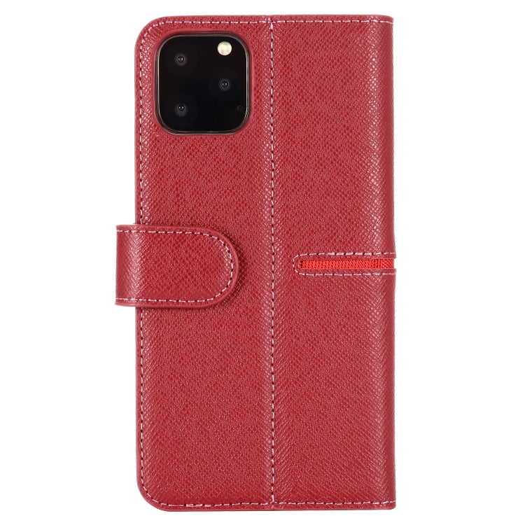 For iPhone 11 GEBEI Top-grain Leather Horizontal Flip Protective Case with Holder & Card Slots & Wallet & Photo Frame(Red Wine) - HoMEdemic™ 