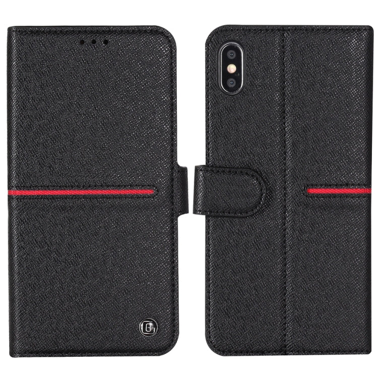 For iPhone XS / X GEBEI Top-grain Leather Horizontal Flip Protective Case with Holder & Card Slots & Wallet & Photo Frame(Black) - HoMEdemic™ 