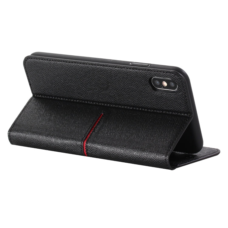 For iPhone XS / X GEBEI Top-grain Leather Horizontal Flip Protective Case with Holder & Card Slots & Wallet & Photo Frame(Black) - HoMEdemic™ 