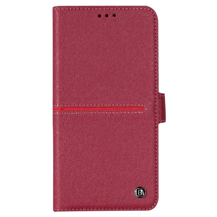 For iPhone XS / X GEBEI Top-grain Leather Horizontal Flip Protective Case with Holder & Card Slots & Wallet & Photo Frame(Red Wine) - HoMEdemic™ 