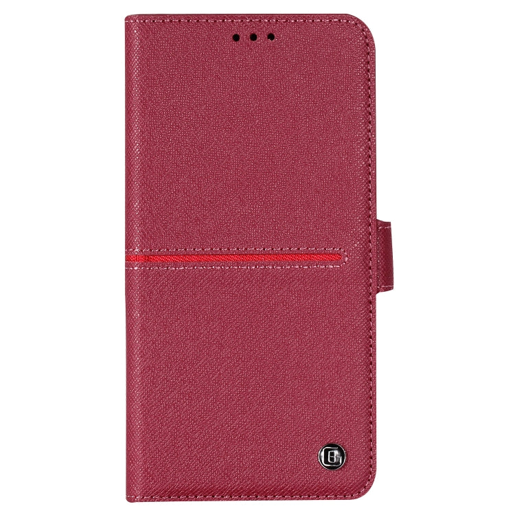For iPhone XS Max GEBEI Top-grain Leather Horizontal Flip Protective Case with Holder & Card Slots & Wallet & Photo Frame(Red Wine) - HoMEdemic™ 