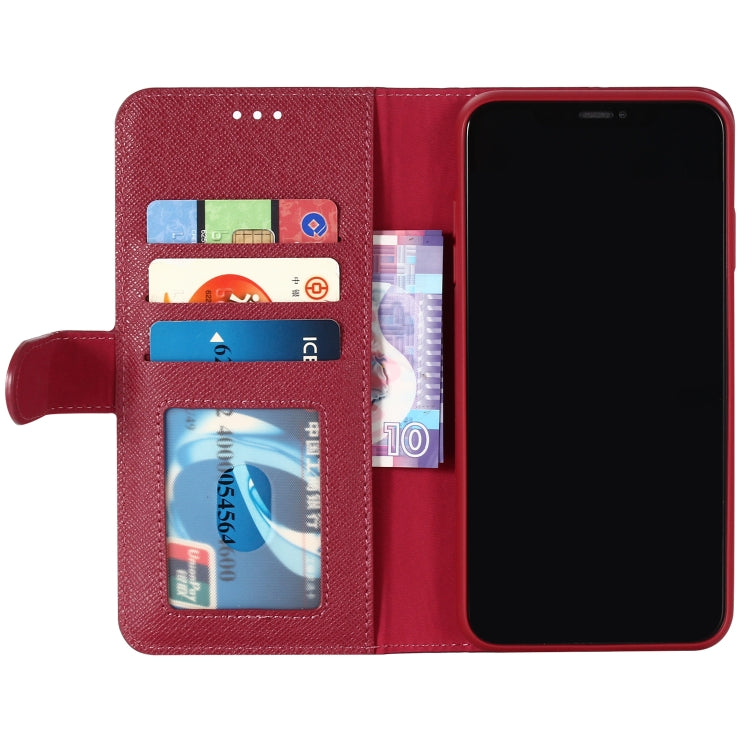 For iPhone XS Max GEBEI Top-grain Leather Horizontal Flip Protective Case with Holder & Card Slots & Wallet & Photo Frame(Red Wine) - HoMEdemic™ 