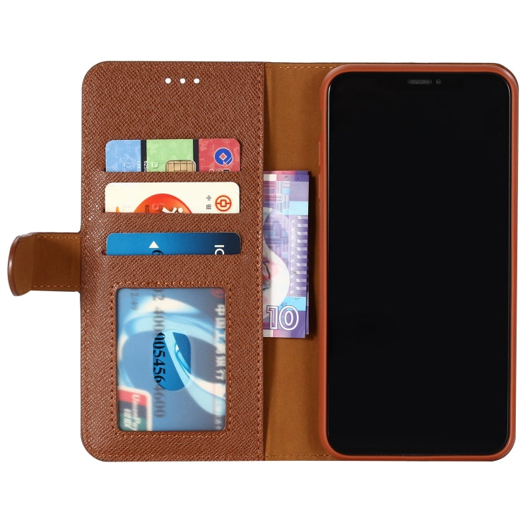 For iPhone XS Max GEBEI Top-grain Leather Horizontal Flip Protective Case with Holder & Card Slots & Wallet & Photo Frame(Brown) - HoMEdemic™ 