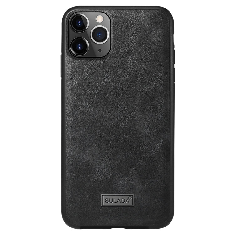 For iPhone 11 Pro SULADA Shockproof TPU + Handmade Leather Protective Case(Black) - HoMEdemic™ 