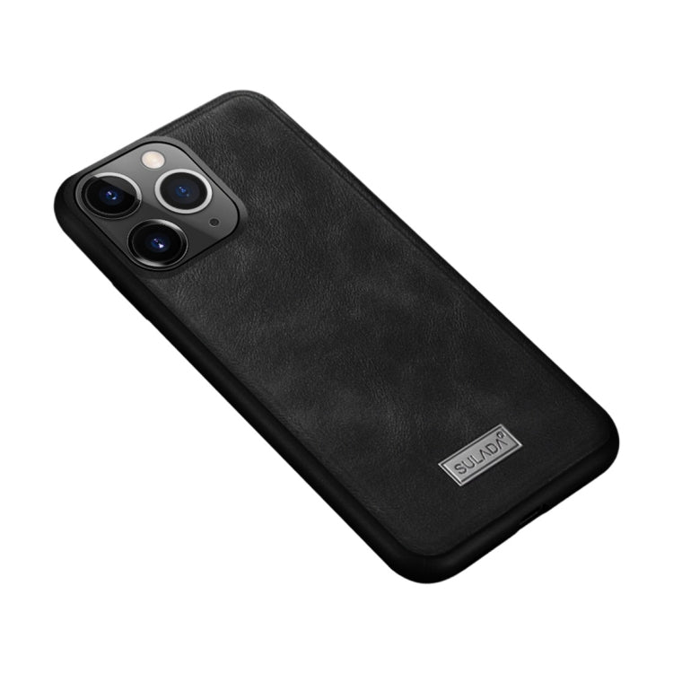 For iPhone 11 Pro SULADA Shockproof TPU + Handmade Leather Protective Case(Black) - HoMEdemic™ 