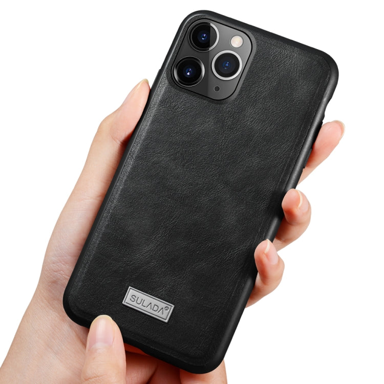 For iPhone 11 Pro SULADA Shockproof TPU + Handmade Leather Protective Case(Red) - HoMEdemic™ 