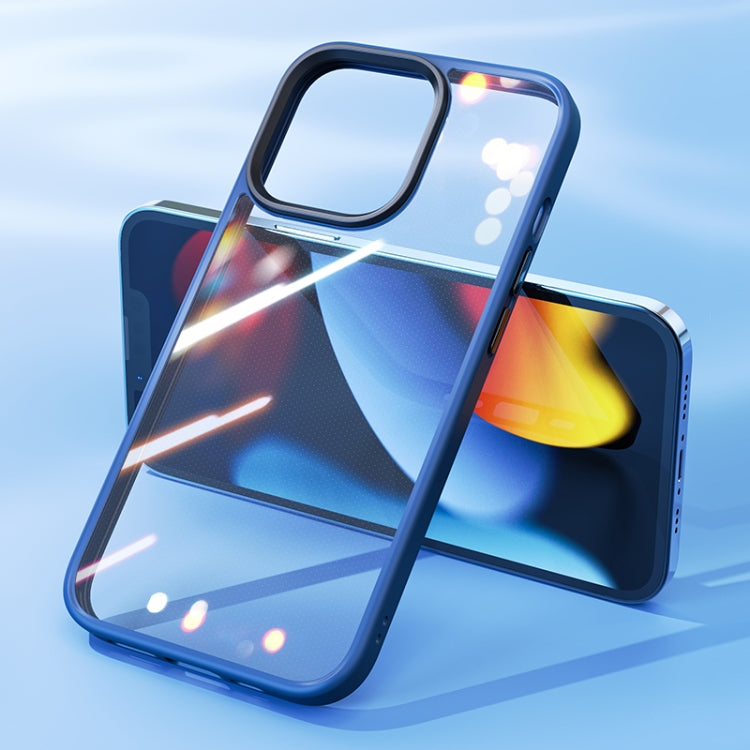 For iPhone 13 Pro Max ROCK PC + TPU Udun Transparent Protective Case (Blue) - HoMEdemic™ 
