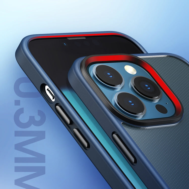 For iPhone 13 Pro Max ROCK PC + TPU Udun Transparent Protective Case (Blue) - HoMEdemic™ 