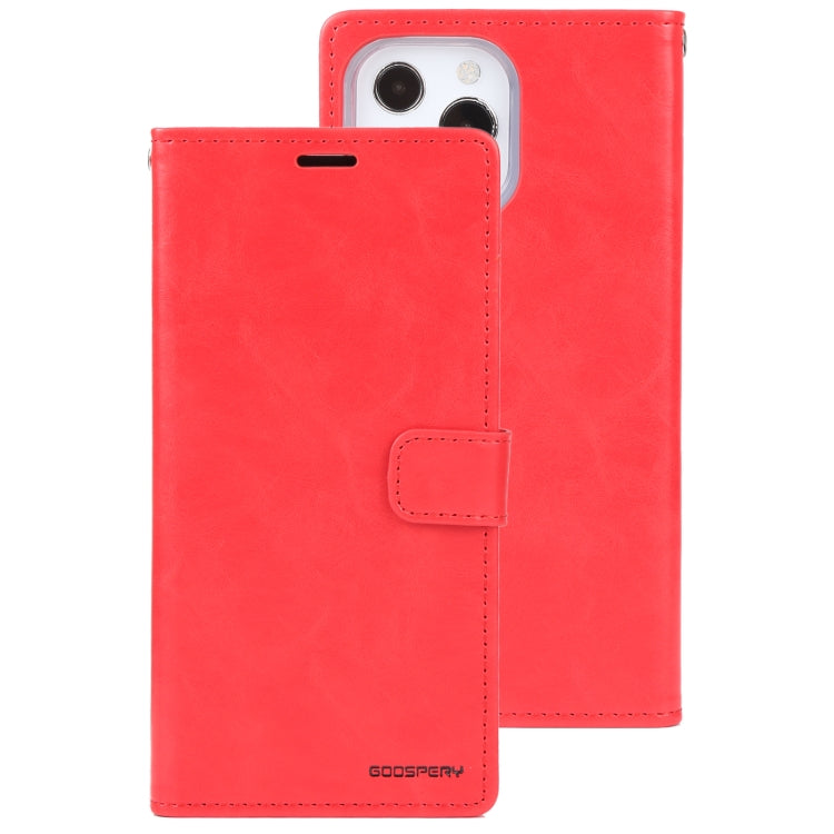 For iPhone 13 Pro GOOSPERY BLUE MOON Crazy Horse Texture Horizontal Flip Leather Case with Holder & Card Slot & Wallet (Red) - HoMEdemic™ 