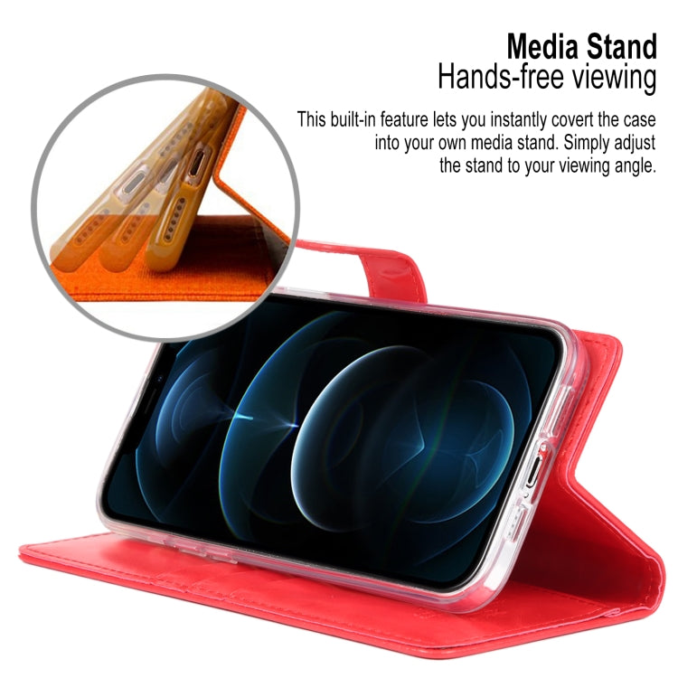 For iPhone 13 Pro GOOSPERY BLUE MOON Crazy Horse Texture Horizontal Flip Leather Case with Holder & Card Slot & Wallet (Red) - HoMEdemic™ 