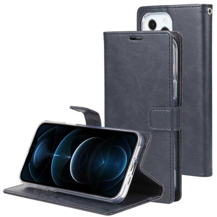 For iPhone 13 Pro GOOSPERY BLUE MOON Crazy Horse Texture Horizontal Flip Leather Case with Holder & Card Slot & Wallet (Dark Blue) - HoMEdemic™ 