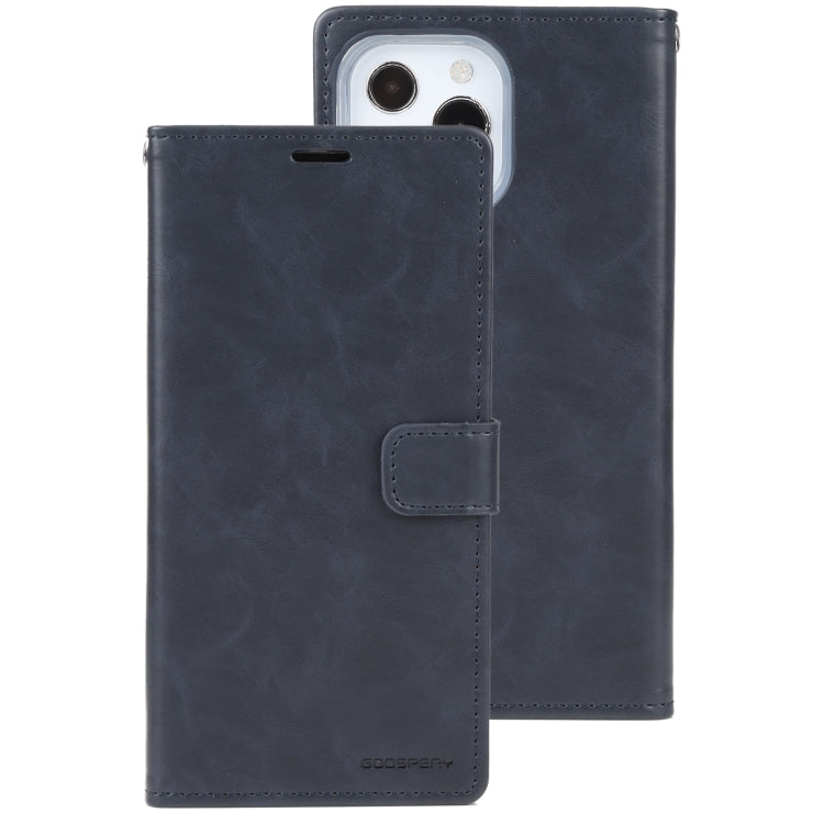 For iPhone 13 Pro GOOSPERY BLUE MOON Crazy Horse Texture Horizontal Flip Leather Case with Holder & Card Slot & Wallet (Dark Blue) - HoMEdemic™ 