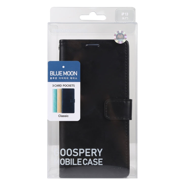 For iPhone 13 Pro GOOSPERY BLUE MOON Crazy Horse Texture Horizontal Flip Leather Case with Holder & Card Slot & Wallet (Black) - HoMEdemic™ 