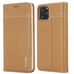 GEBEI Top-grain Leather Horizontal Flip Protective Case with Holder & Card Slots, For iPhone 11, For iPhone 11 Pro, For iPhone 11 Pro Max, For iPhone XS / X - HoMEdemic™ 