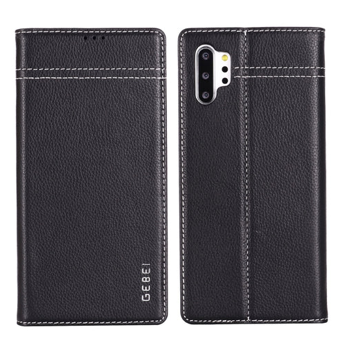 GEBEI Top-grain Leather Horizontal Flip Protective Case with Holder & Card Slots - HoMEdemic™ 