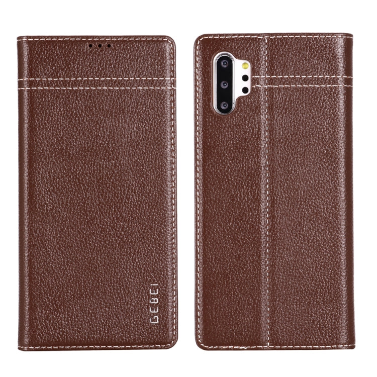 GEBEI Top-grain Leather Horizontal Flip Protective Case with Holder & Card Slots, For iPhone XS Max, For Galaxy Note 10, For Galaxy Note 10+ - HoMEdemic™ 