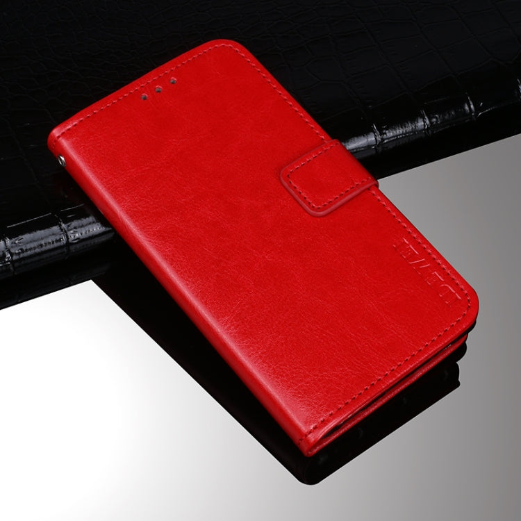 For iPhone 13 mini idewei Crazy Horse Texture Horizontal Flip Leather Case with Holder & Card Slots & Wallet (Red) - HoMEdemic™ 