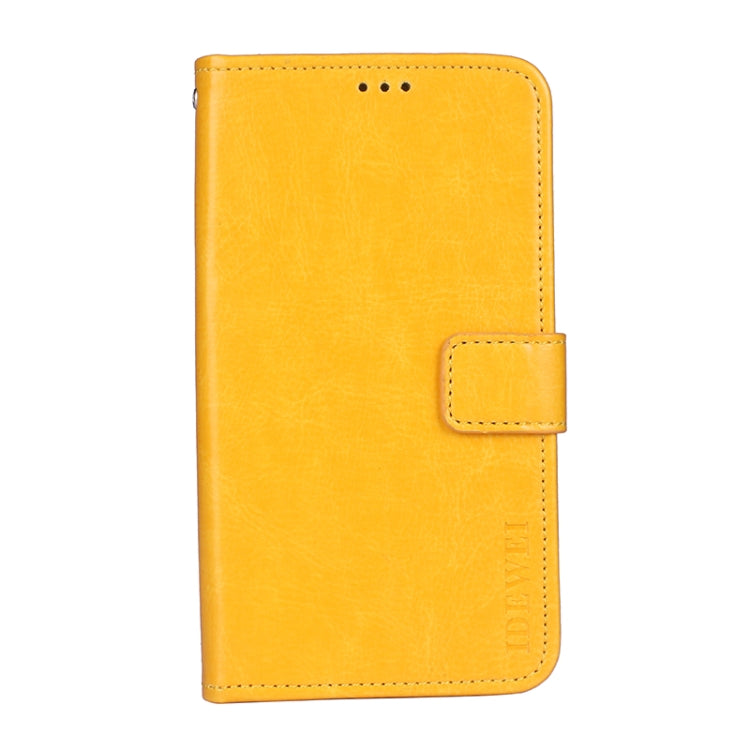 For iPhone 13 mini idewei Crazy Horse Texture Horizontal Flip Leather Case with Holder & Card Slots & Wallet (Yellow) - HoMEdemic™ 