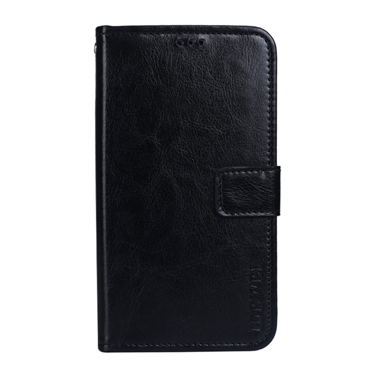 For iPhone 13 idewei Crazy Horse Texture Horizontal Flip Leather Case with Holder & Card Slots & Wallet(Black) - HoMEdemic™ 