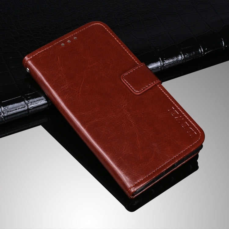 For iPhone 13 idewei Crazy Horse Texture Horizontal Flip Leather Case with Holder & Card Slots & Wallet(Brown) - HoMEdemic™ 