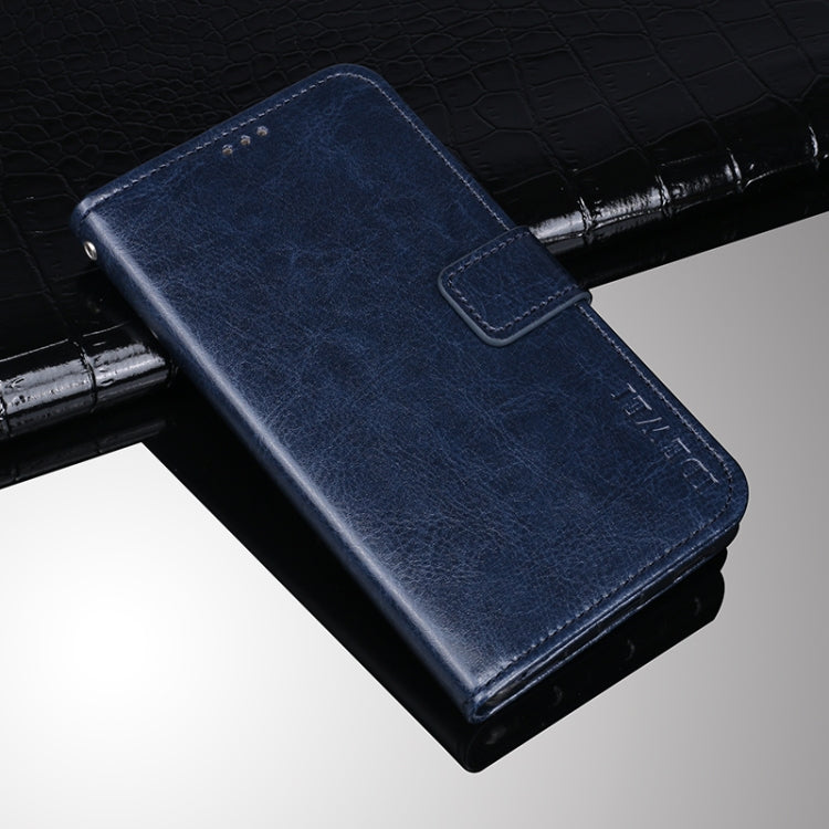 For iPhone 13 idewei Crazy Horse Texture Horizontal Flip Leather Case with Holder & Card Slots & Wallet(Dark Blue) - HoMEdemic™ 