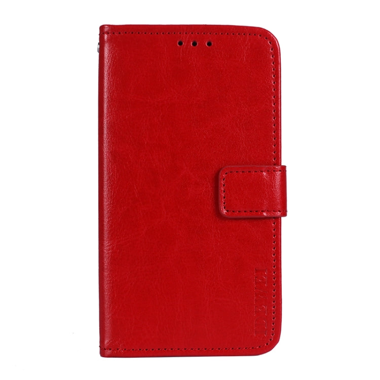 For iPhone 13 idewei Crazy Horse Texture Horizontal Flip Leather Case with Holder & Card Slots & Wallet(Red) - HoMEdemic™ 