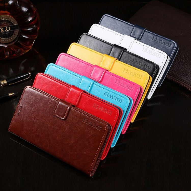 For iPhone 13 idewei Crazy Horse Texture Horizontal Flip Leather Case with Holder & Card Slots & Wallet(Dark Blue) - HoMEdemic™ 