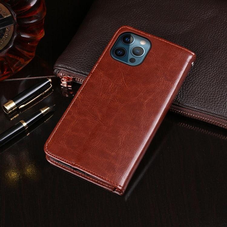 For iPhone 13 Pro idewei Crazy Horse Texture Horizontal Flip Leather Case with Holder & Card Slots & Wallet (Brown) - HoMEdemic™ 