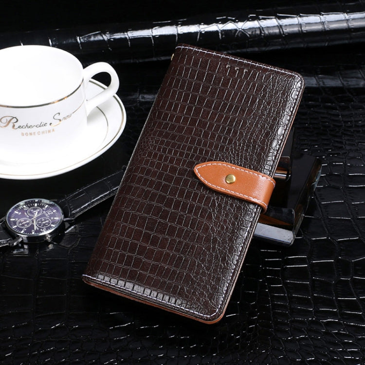 For iPhone 13 idewei Crocodile Texture Horizontal Flip Leather Case with Holder & Card Slots & Wallet(Dark Brown) - HoMEdemic™ 