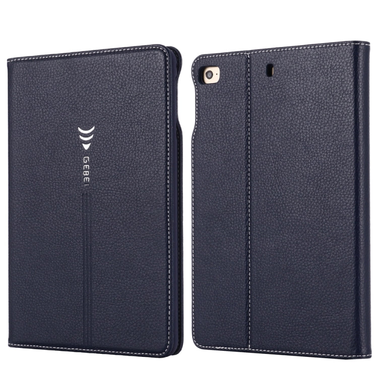 For iPad Mini 2019 & 4 & 3 & 2 & 1 GEBEI PU+TPU Horizontal Flip Protective Case with Holder & Card Slots(Blue) - HoMEdemic™ 