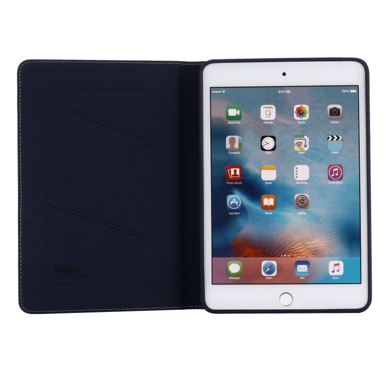 For iPad Mini 2019 & 4 & 3 & 2 & 1 GEBEI PU+TPU Horizontal Flip Protective Case with Holder & Card Slots(Blue) - HoMEdemic™ 