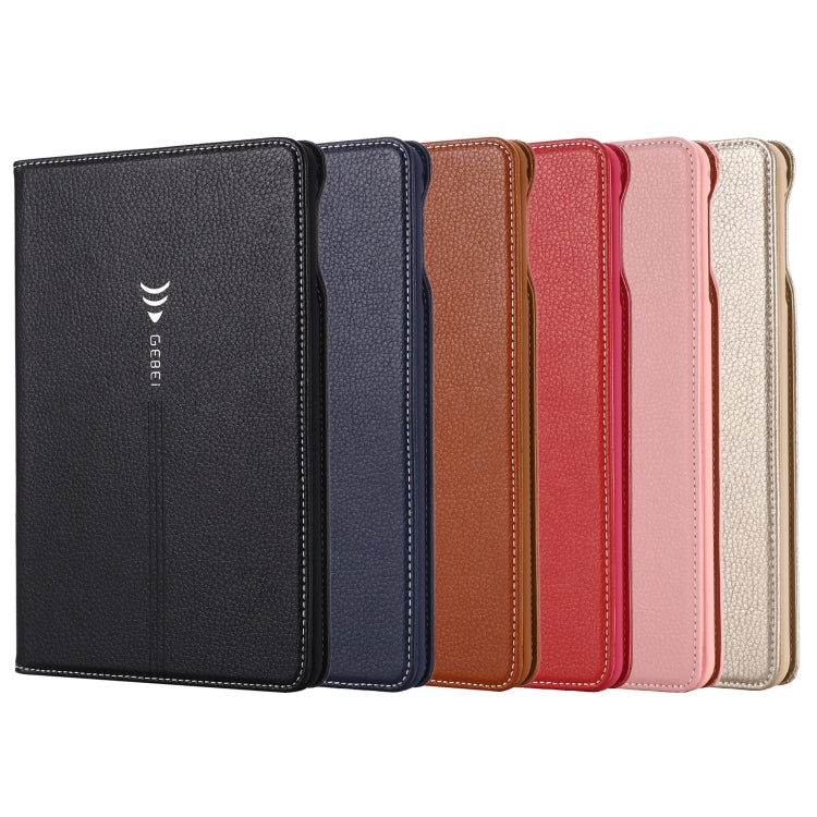 For iPad Mini 2019 & 4 & 3 & 2 & 1 GEBEI PU+TPU Horizontal Flip Protective Case with Holder & Card Slots(Blue) - HoMEdemic™ 