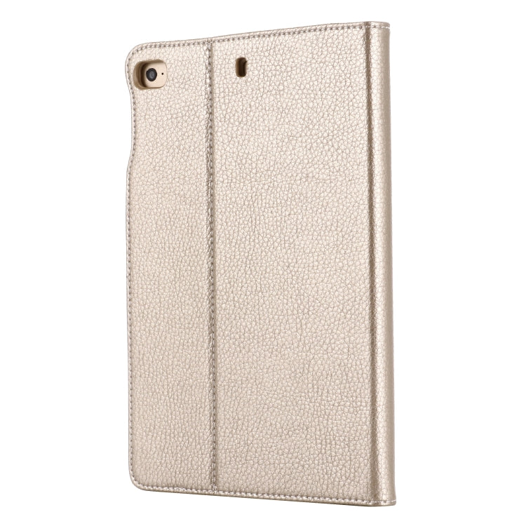 For iPad Mini 2019 & 4 & 3 & 2 & 1 GEBEI PU+TPU Horizontal Flip Protective Case with Holder & Card Slots(Gold) - HoMEdemic™ 